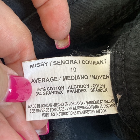 Gloria Vanderbilt Women’s Black Straight Leg Midrise Pants Sz 10 - Picture 7 of 7